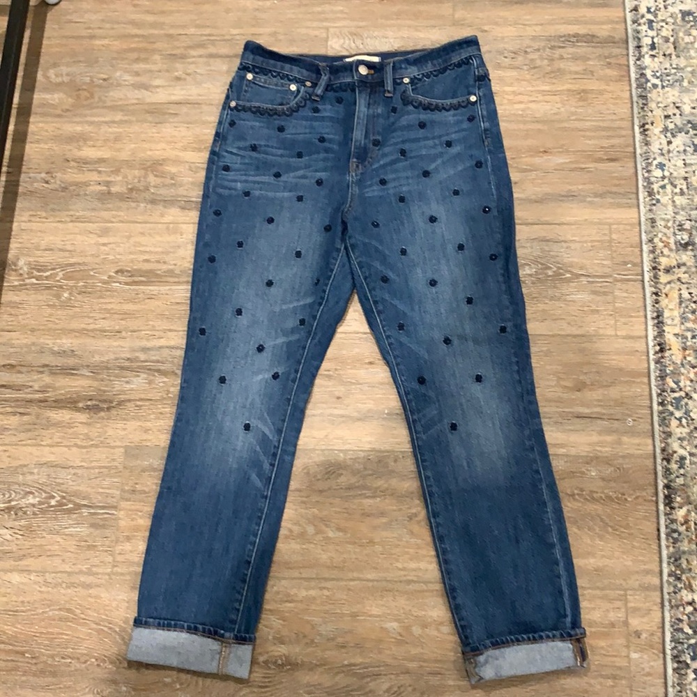 Madewell Boyfriend Jeans with Beading - Size 6/28